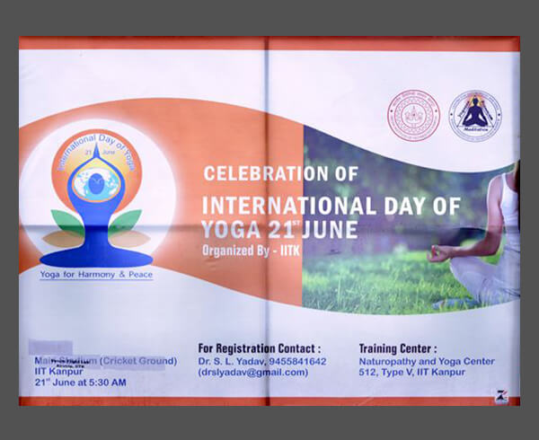 3rd International Yoga Day (21 June 2017, Wednesday) Celebration at IIT Kanpur