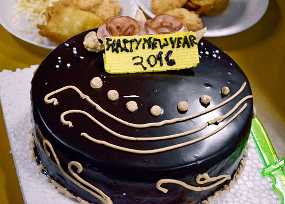 Celebrating on New Year 2016