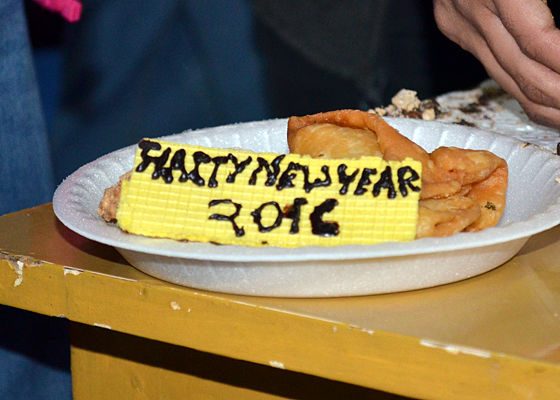 Celebrating on New Year 2016