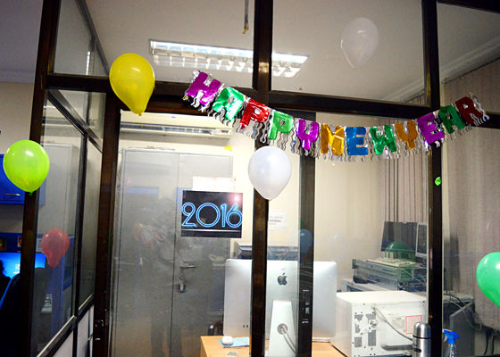 Celebrating on New Year 2016