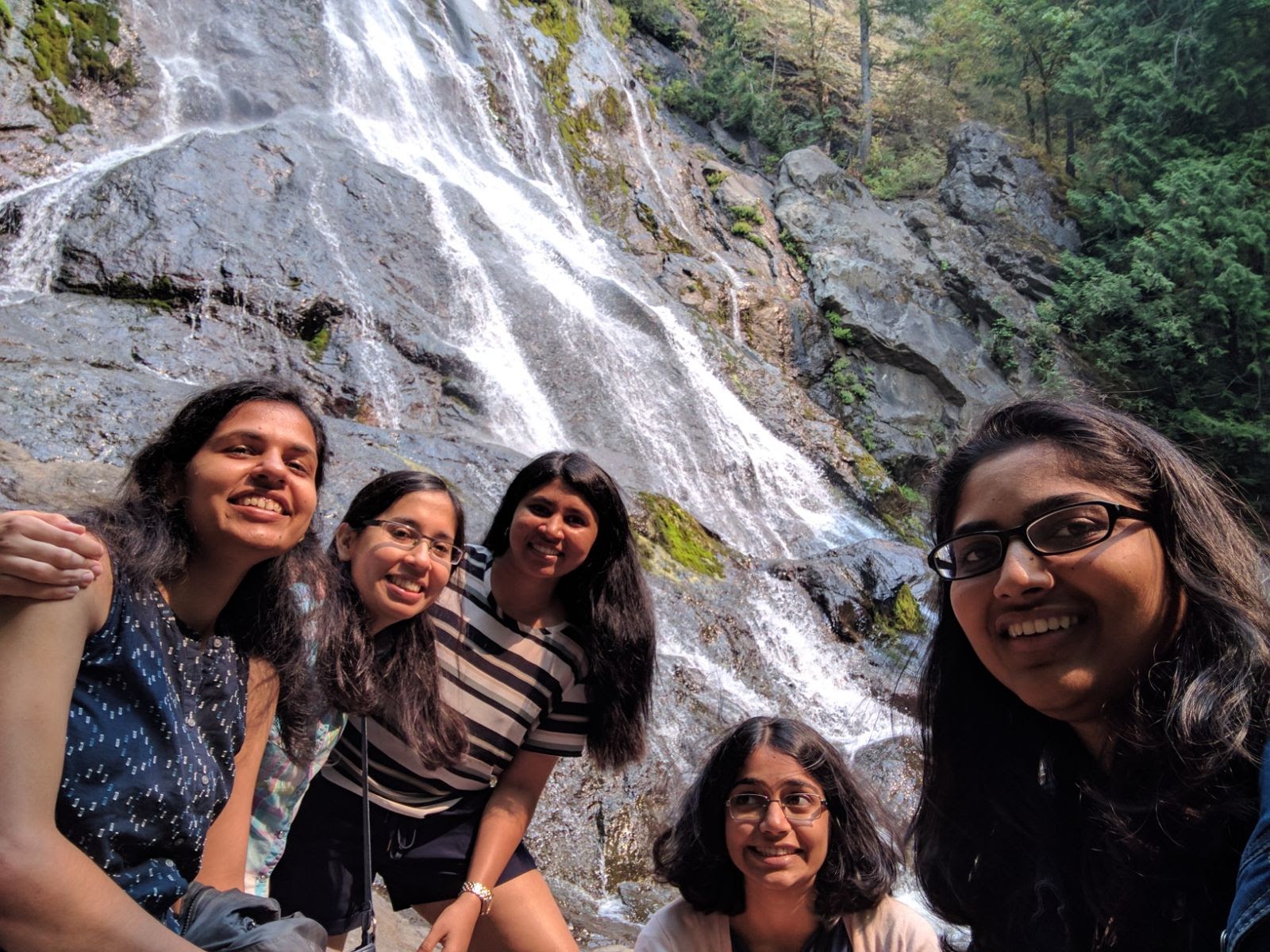 At a waterfall