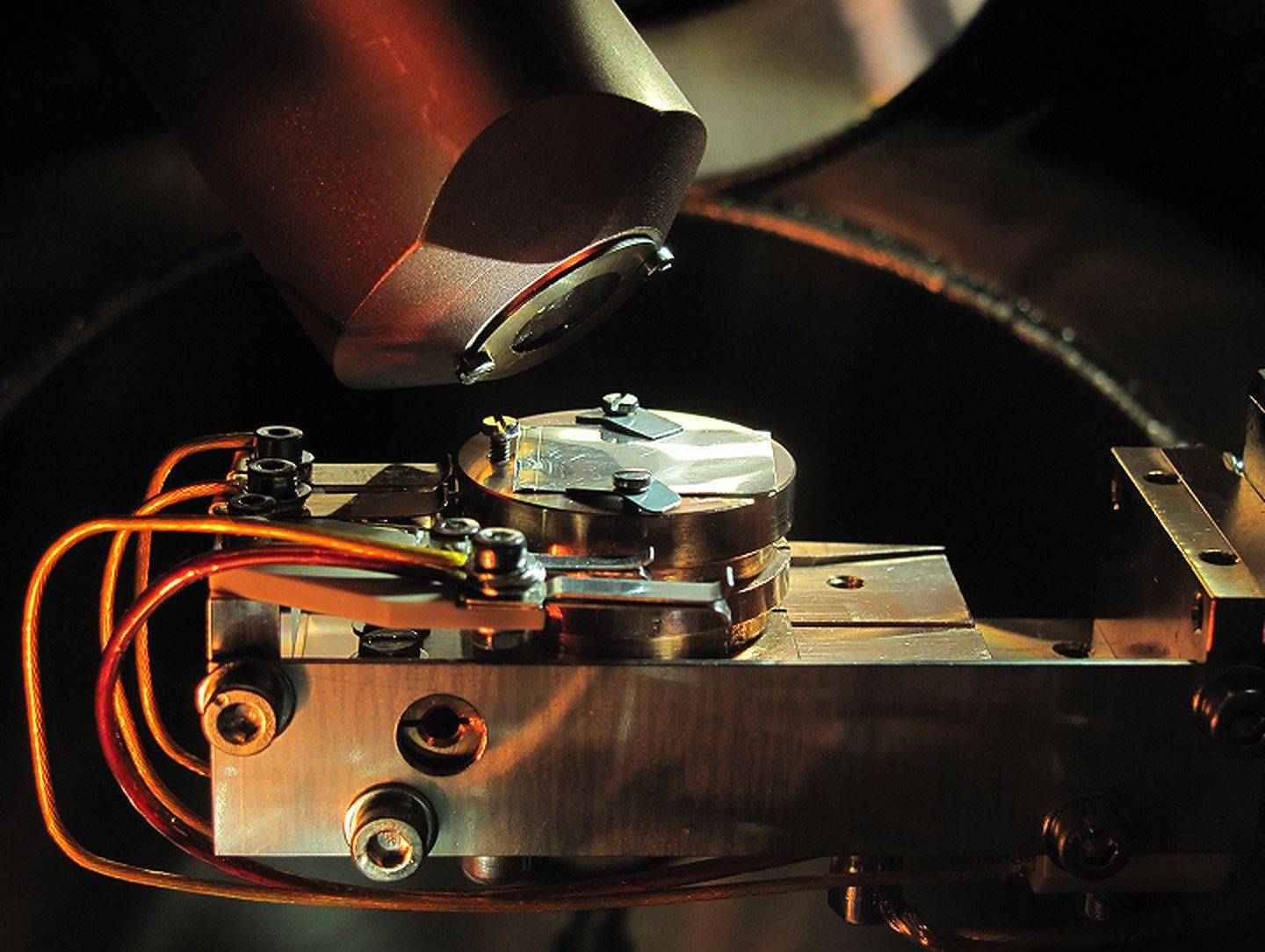 Spectroscopy instrument with a sample stage