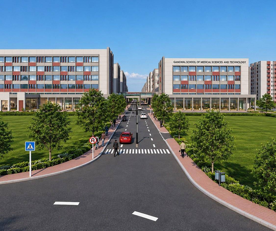 Architectural rendering of the Gangwal School of Medical Sciences and Technology campus