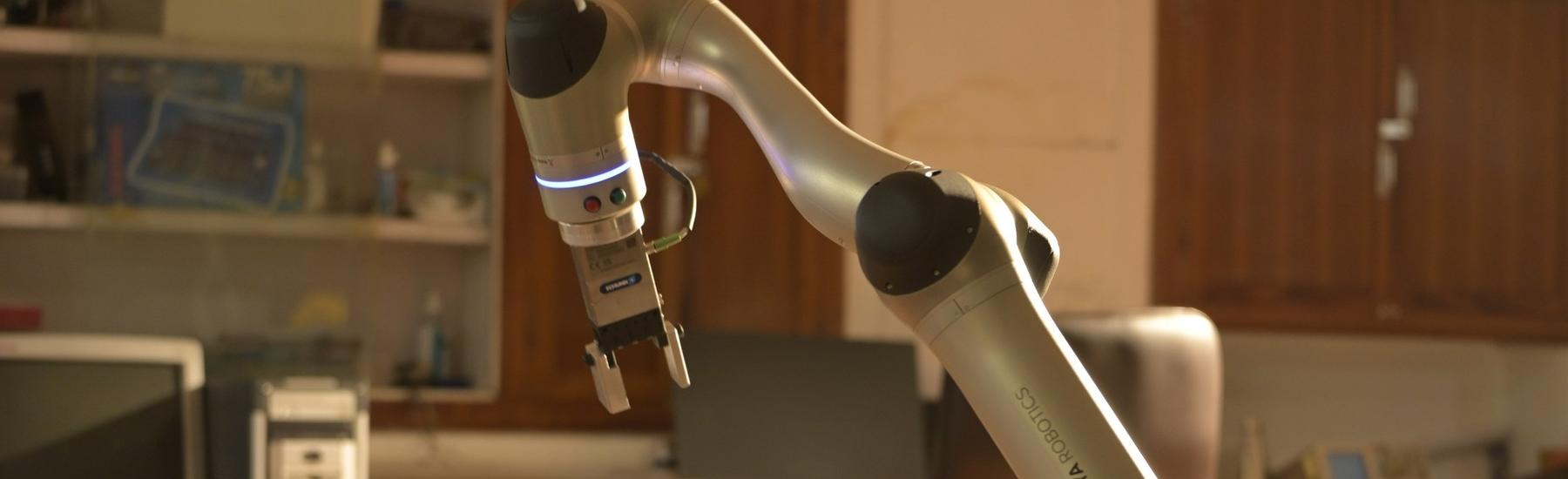 A robotic arm in a laboratory