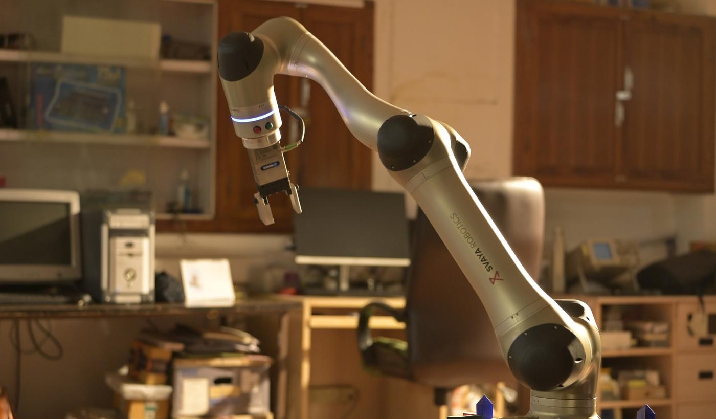 A robotic arm in a laboratory