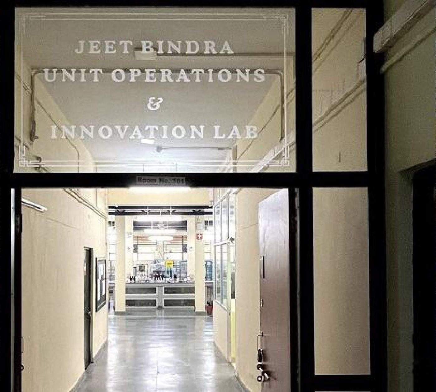 Entrance to the Jeet Bindra Unit Operations and Innovation Lab