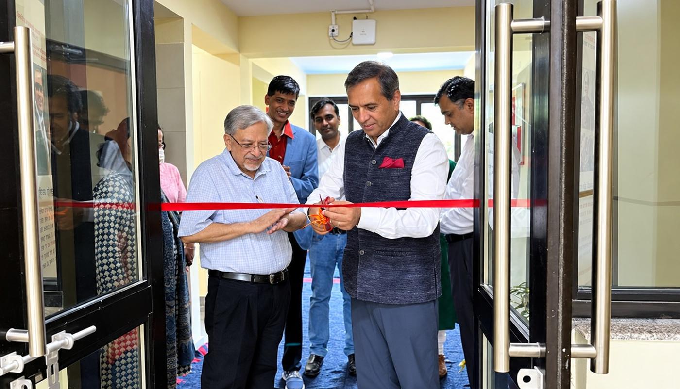 Ribbon-cutting at the inauguration of the Shivani Centre