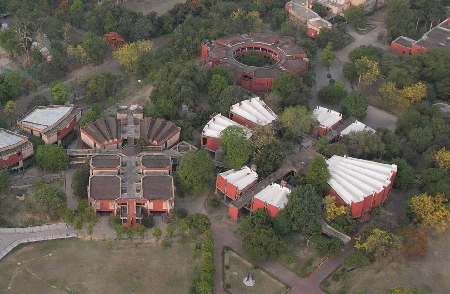 Aerial view of the IIT Kanpur halls of residence
