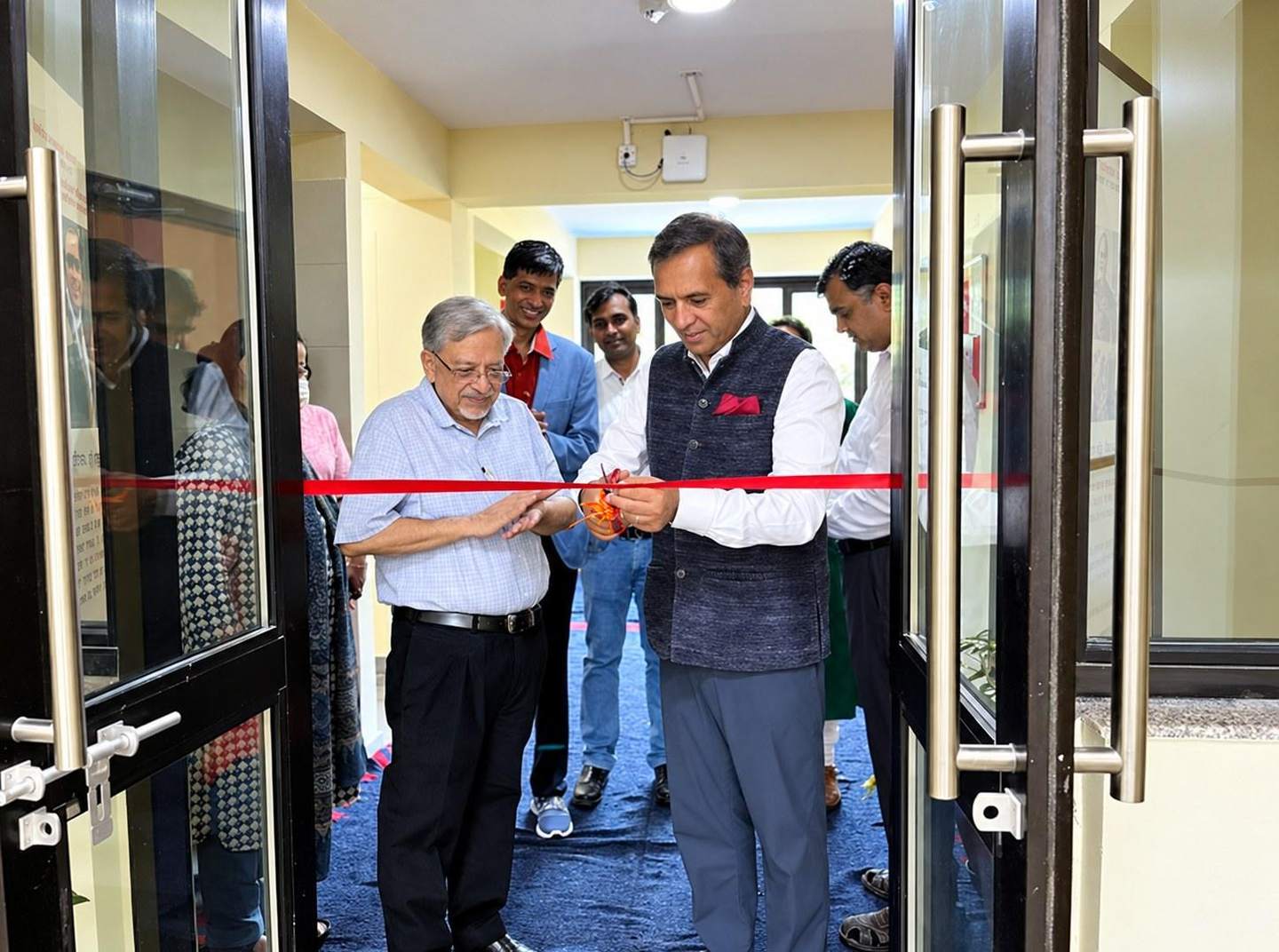 Ribbon-cutting at the inauguration of the Shivani Centre