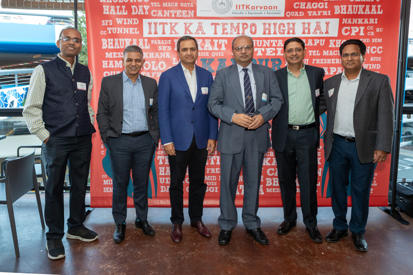 Alumni at the IITK ka Tempo High Hai backdrop