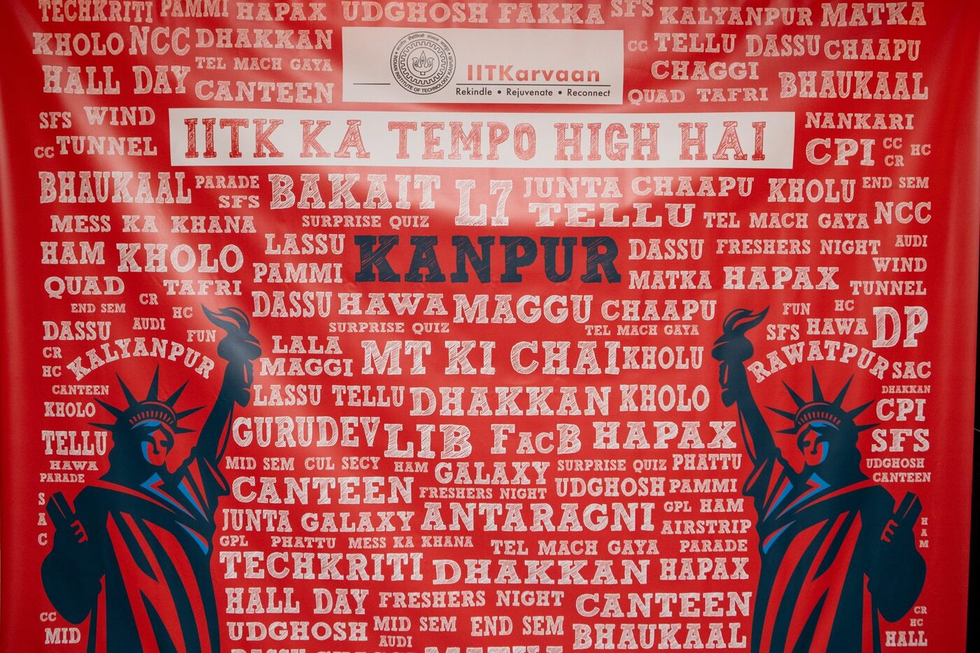 Alumni group at the Kanpur backdrop