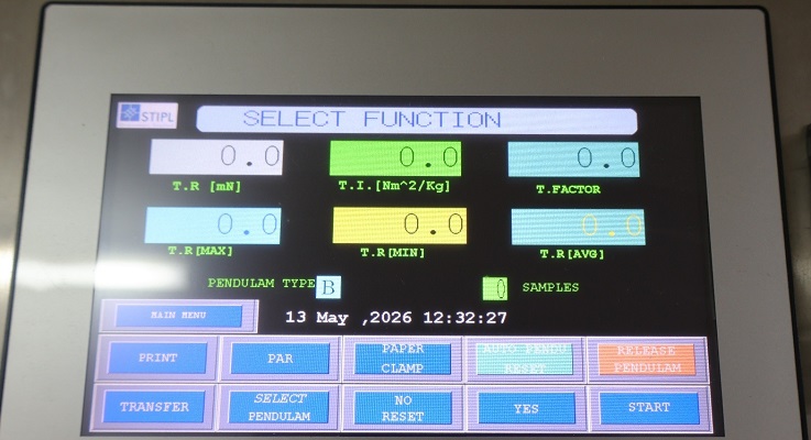 Software Interface–Tear Tester