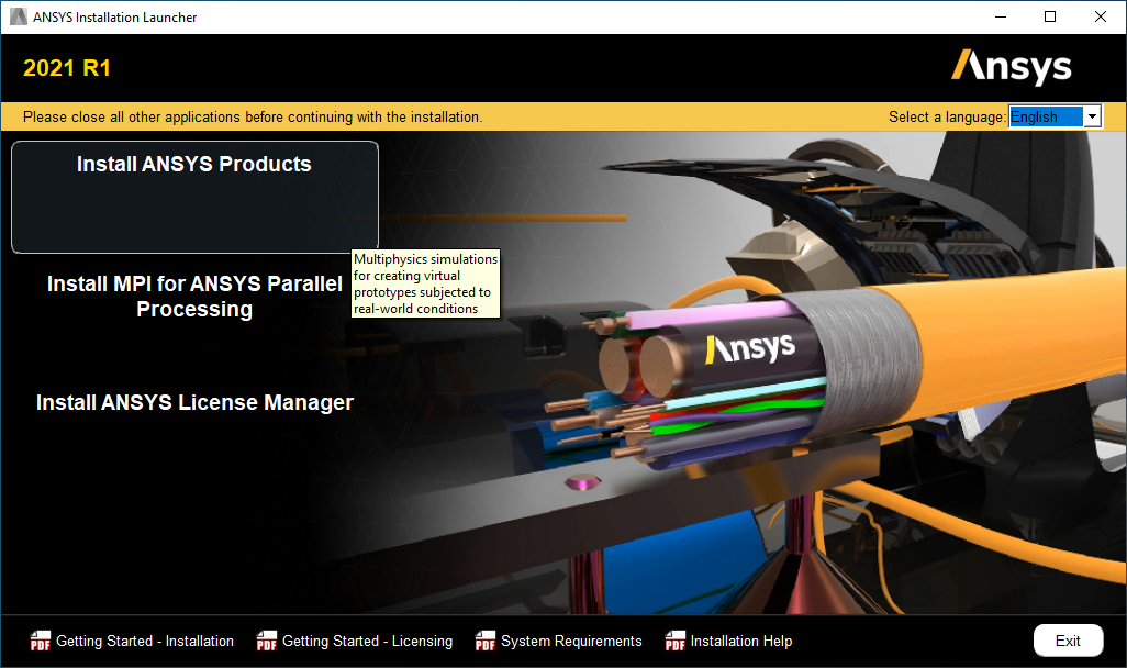 Install ANSYS Products