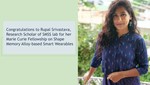 Marie Curie Fellowship awarded to Rupal Srivastava, PhD Scholar
