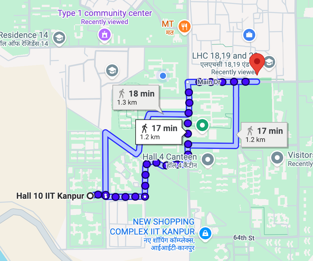 IIT Kanpur Campus Map 1
