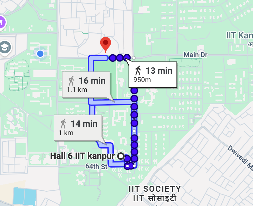 IIT Kanpur Campus Map 2